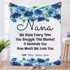 Blankets for Nana, Personalized Gifts for Nana for Christmas Mothers Day Custom Nana Gifts Nana Birthday Gifts for Nana from Daughter Son, Nana Gifts for Mother's Day Throw Fleece Sherpa Blanket view 1