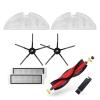 CRNVR Compatible with Roborock 2020 New Detachable Main Brush,5 Arms Silicon Side Brush Roll Brush Compatible with Roborock S6 S50 S5max S6 MaxV S4 E4 (Color : Pack v4 Black) view 1