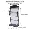 DYRABREST Four-layer Magazine Rack Floor Standing Newspaper and Magazine Display Rack Arc Advertising Sign Board Simple Iron Information Rack (Black) view 2