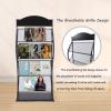 DYRABREST Four-layer Magazine Rack Floor Standing Newspaper and Magazine Display Rack Arc Advertising Sign Board Simple Iron Information Rack (Black) view 3