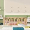 Bellemave Full Size Floor Bed for Kids, Montessori Bed Frame with Fence-Shaped Guardrails and Door, Wooden Floor Full Bed for Kids, Toddler, Boys Girls (Natural, Full Size) view 3