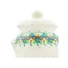 Polmedia Polish Pottery Garlic and Onion Jar UNIKAT - Sweet Blooms Pattern Handmade in Boleslawiec Poland + Certificate of Authenticity view 3