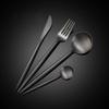 Black Silverware Set,Durable 18/10 Stainless Steel Flatware Sets,Eating Home Kitchen Set for Cutlery Include Knife Fork Spoon Dessert Spoon,Mirror Polished. view 1