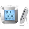 Digital Cooking Thermometer, 3.3 x 1 x 3.3 in Large LCD Food Meat Thermometer Smoker Oven Kitchen BBQ Grill Thermometer Clock Timer with Stainless Steel Probe for Smoker Kitchen Oven BBQ (Silver) view 4