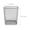 1pc Metal Trash Can Trash Storage Container Garbage Basket Garbage Can Household Trash Can Office Ash-bin Wastepaper Basket Holder Storage Trash Container view 2
