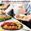 12 Pack Convenient Plastic Food Containers with Lids 12 in Disposable Serving Tray  Black Serving Platter  Food Tray  Recyclable Plastic Tray with Clear Lid  Serving Trays for Party And Occasions view 2