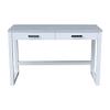 IC International Concepts Solid Wood Carson Desk with Two Drawers, Chalk/White view 3