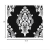 Absorbent Bath Rugs Fluffy Plush Bathroom Doormat Indoor Shaggy Carpet Classic Mid Century Damask Floral Non Slip Super Soft Floor Mats Black and White Flower Art for Bedroom/Living Room Front Door view 3