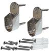 Oval Closet Rod End Supports | Screw on Type | 15mm x 30mm | Polished Chrome | 25 Pair view 1