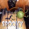 Spooky Night Dancing Skeleton Handmade Deco Mesh Halloween Wreath. Available in 24 inch and 28 inch diameters view 3