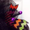 Halloween Bat with Moving Eyes Handmade Deco Mesh Wreath. Available in 24 inch and 28 inch diameters view 3