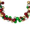 Northlight 6' Traditional Colors 2-Finish Shatterproof Ball Christmas Garland, 6', Red view 4