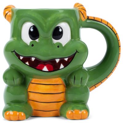 100 North ESNCHMG-DN Emerald Green Fire Breathing Dragon Character 17 ounce Glossy Ceramic Coffee Tea Cup Mug For Your Favorite Morning Brew