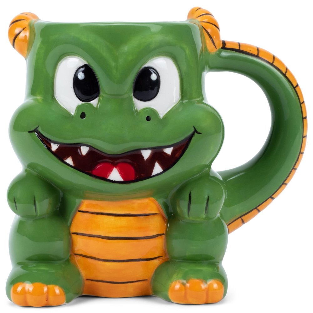 100 North ESNCHMG-DN Emerald Green Fire Breathing Dragon Character 17 ounce Glossy Ceramic Coffee Tea Cup Mug For Your Favorite Morning Brew
