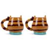 100 North ESNCHMG-CT-2PK Smiling Orange Cat Character 18 ounce Glossy Ceramic Coffee Tea Cup Mug For Your Favorite Morning Brew Pack of 2 view 4