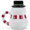 100 North Chubby White Snowman with Black Top Hat Christmas Character 17 ounce Glossy Ceramic Coffee Tea Cup Mug For Your Favorite Morning Brew view 4