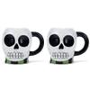 100 North ESNCHMG-SK-2PK Spooky White Halloween Skull Character 17 ounce Glossy Ceramic Coffee Tea Cup Mug For Your Favorite Morning Brew Pack of 2 view 1