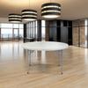 PRO&Family 4 Pack! 60" Round Folding Table High Round Tables for Parties 60 Inch Round Table Plastic Circle Table Folding Round Table Portable Table Folding Desk Kitchen Table Foldable Round Table view 2