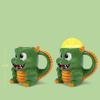 100 North Emerald Green Fire Breathing Dragon Character 17 ounce Glossy Ceramic Coffee Tea Cup Mug For Your Favorite Morning Brew Pack of 2 view 2