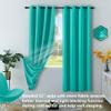 2 Pannels Combined Size) Blackout Grommet Polyester Blend Curtains Perfect for Making Your Bedroom and Living Room Beautifull Turquoise,(Wide 42 Inch by 84 Inch Long-2 Pannels Combined Size)) view 2