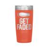 Get Faded Barber Tumbler - 20oz Engraved Stainless Steel Cup - Coral view 1