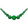 6' Green Shiny and Matte Shatterproof Ball Christmas Swag view 1