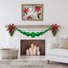 6' Green Shiny and Matte Shatterproof Ball Christmas Swag view 3