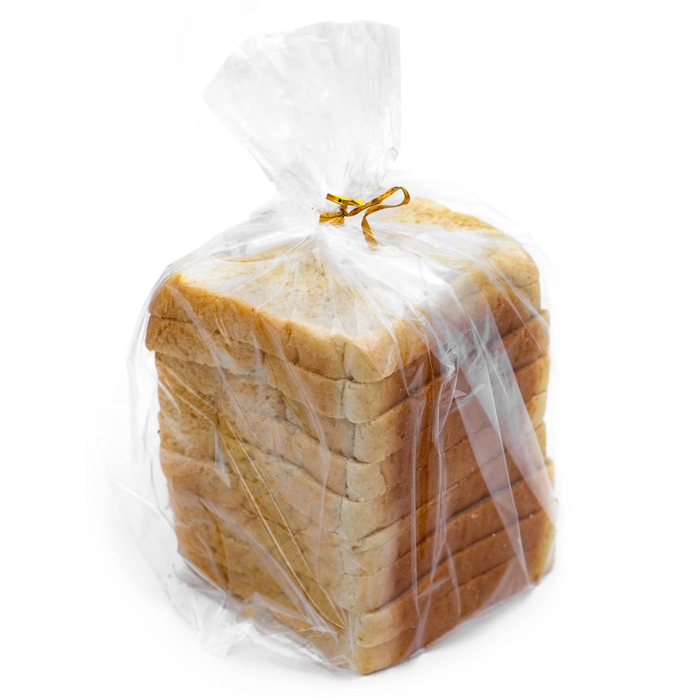 Mantah Reusable Bread Bags with Ties, Clear, 201 Bags and Ties, For Homemade Bread and Bakery Loaf, Adjustable