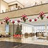 6' Red and White Shiny and Matte Shatterproof Ball Christmas Swag view 4