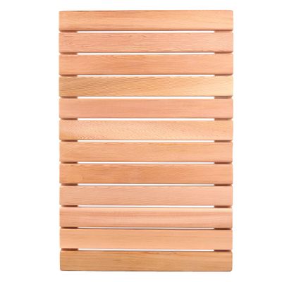 bingaai Cedar Wood Shower Mat, Cedar Wooden Bath Mats, Wood Bath Mat 23.6  15.7 in, Shower Stall Mat Non-Slip for Bathroom Bathtub Spa Sauna Garden Home, Wooden Floor Mat Large for Indoor and Outdoor