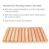 bingaai Cedar Wood Shower Mat, Cedar Wooden Bath Mats, Wood Bath Mat 23.6  15.7 in, Shower Stall Mat Non-Slip for Bathroom Bathtub Spa Sauna Garden Home, Wooden Floor Mat Large for Indoor and Outdoor view 2
