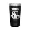 Get Faded Barber Tumbler - 20oz Engraved Stainless Steel Cup - Black view 1