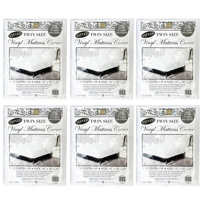 6 PK Premium Vinyl Mattress Cover Waterproof Heavy Duty Bed Protector Twin Size