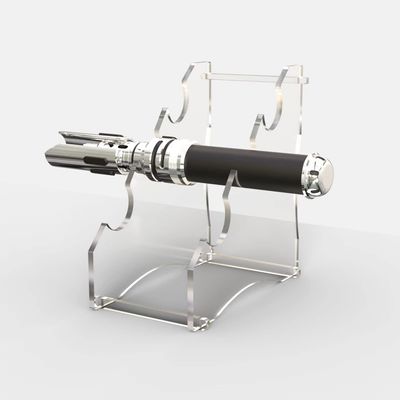 WANLIAN Lightsaber Display Stand Lightsaber Holder Desktop Acrylic Lightsaber Hilt Stand for Display Light Saber,Sword Collectibles(Transparent)