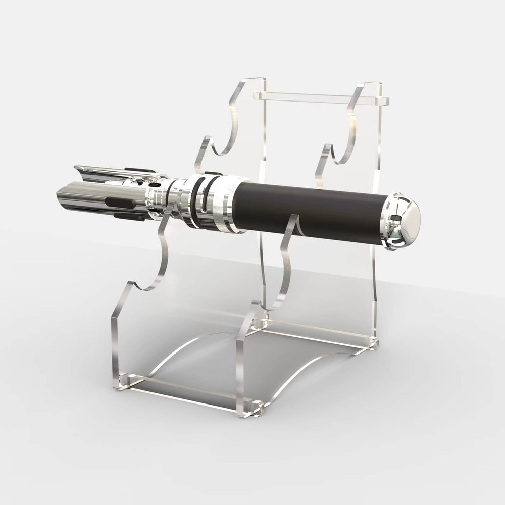 WANLIAN Lightsaber Display Stand Lightsaber Holder Desktop Acrylic Lightsaber Hilt Stand for Display Light Saber,Sword Collectibles(Transparent)