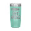 Get Faded Barber Tumbler - 20oz Engraved Stainless Steel Cup - Teal view 1