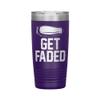 Get Faded Barber Tumbler - 20oz Engraved Stainless Steel Cup - Purple view 1