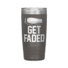 Get Faded Barber Tumbler - 20oz Engraved Stainless Steel Cup - Pewter view 1