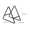 BESTonZON Round Coaster Holder Triangle Coaster Holder Black Iron Metal Holder Storage for Both Round and Square Coasters Fit 4 to 9 Pieces Coasters, 4.3 Inch Square Coaster Holder view 2