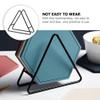 BESTonZON Round Coaster Holder Triangle Coaster Holder Black Iron Metal Holder Storage for Both Round and Square Coasters Fit 4 to 9 Pieces Coasters, 4.3 Inch Square Coaster Holder view 3