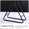 BESTonZON Round Coaster Holder Triangle Coaster Holder Black Iron Metal Holder Storage for Both Round and Square Coasters Fit 4 to 9 Pieces Coasters, 4.3 Inch Square Coaster Holder view 4