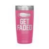 Get Faded Barber Tumbler - 20oz Engraved Stainless Steel Cup - Pink view 1