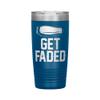 Get Faded Barber Tumbler - 20oz Engraved Stainless Steel Cup - Blue view 1