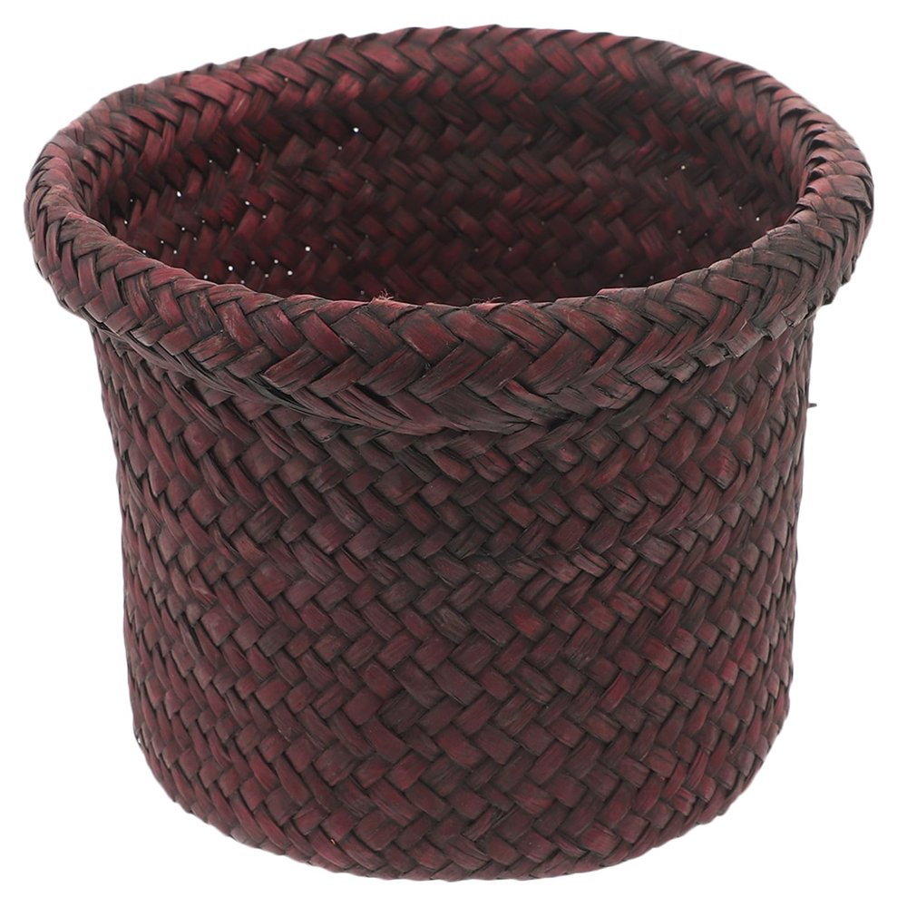 Seaweed Woven Plant Basket, Decorative Flower Pot Planter for Home Office