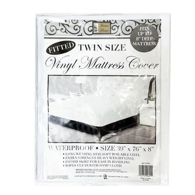 12 Pk Twin Size Mattress Protector 100% Waterproof White Heavy Duty Vinyl Cover