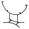 Milltown Merchants Round Metal Display Stand - Hoisted Display Stand - Fused Glass Art Base - Plate Stand/Plate Holder - Round Art Panel Stand (3, 12 inch) view 1