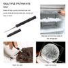 304 Stainless Steel Ice Pick Puer Puerh Tea Knife Tea Cake Pick Tool with Safety Cover Solid Bamboo Handle for Breaking Ice Kitchen Tool, Bartender, Picnics, Camping (Black) view 4