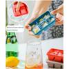 Mini Ice Cube Trays for Freezer with Easy-Release Silicone Bottom, Small Ice Cube Molds with Lid for Cocktail, 3 Pack Blue&Red&Green view 2