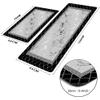 EMMTEEY Marble Kitchen Rugs 2 Pieces Set Cushioned Kitchen Rugs and Mats Non Slip Waterproof Comfort Standing Mat Black Gray Foam Kitchen Mats for Laundry Office Sink 17.3"X29"+17.3"X47" view 2