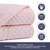 Alomidds Weighted Blanket (60"x80",15lbs Queen Size - Pink), Weighted Blankets for Adults, Cooling Breathable Soft and Comfort Minky, Heavy Blanket Microfiber Material with Glass Beads view 3